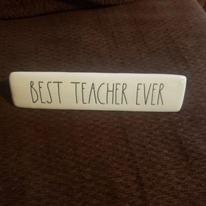 RAE DUNN "BEST TEACHER EVER" SIGN